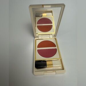 Estee Lauder Signature Powder Blush Petal Tangello Duo w/ Mirror 0.18oz